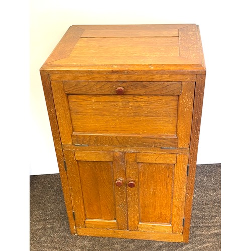 354 - Oak pot cupboard, approximate measurement: Height 25 inches by 16 inches by 13 inches