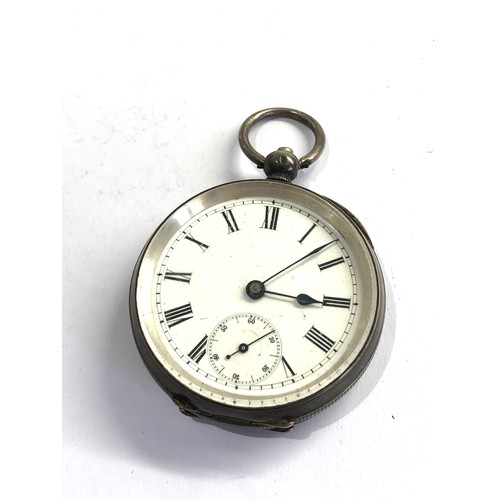 497 - Antique silver open face pocket watch working order but no warranty given