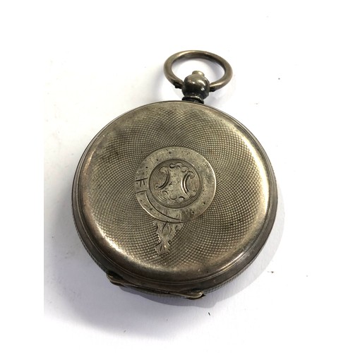 497 - Antique silver open face pocket watch working order but no warranty given