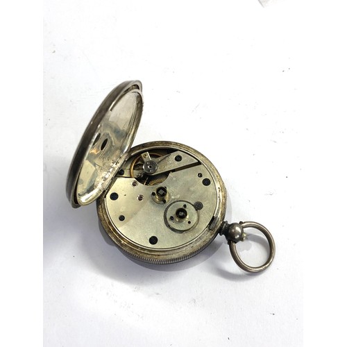 497 - Antique silver open face pocket watch working order but no warranty given