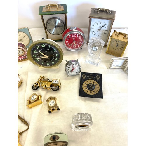 294 - Selection of mantle and alarm clocks, all untested