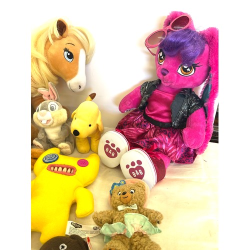 270 - Selection soft toys to include Disney, Build a bear etc