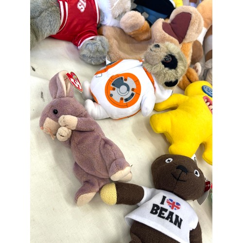 270 - Selection soft toys to include Disney, Build a bear etc