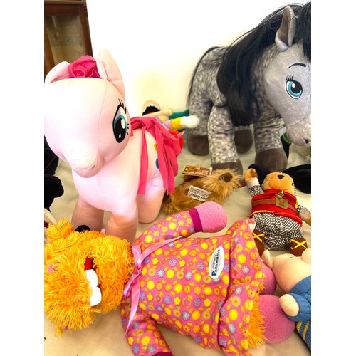 237 - Selection soft toys to include My Little Pony, Shaun the sheep etc