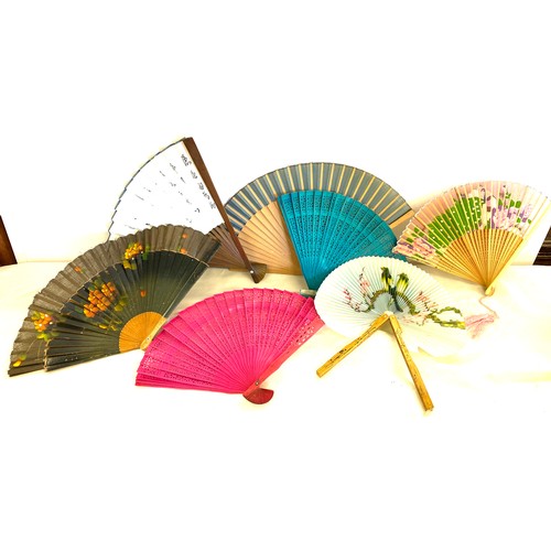 78 - Assortment vintage hand held folding fans