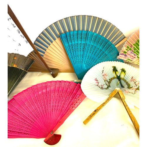 78 - Assortment vintage hand held folding fans