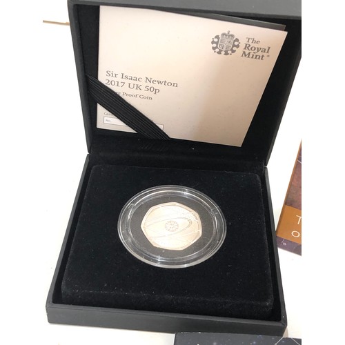 533 - The royal mint 2017 Sir Isaac Newton the pursuit of truth 50p silver Proof Coin