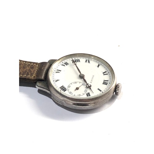 464 - A Rare silver Rolex Doctors /nurses watch circa 1920s  white enamel dial with applied Roman numerals... 