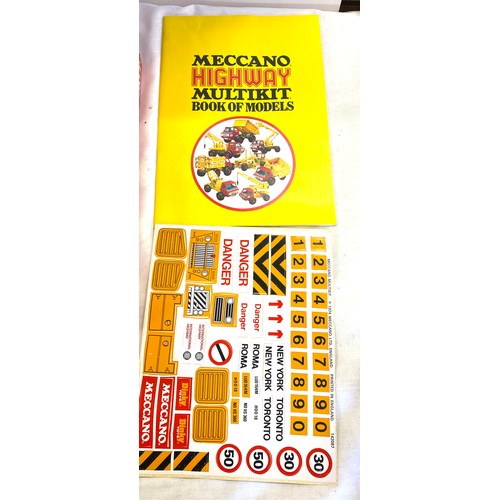 278 - Vintage Meccano Super Highway Multikit, with instructions, stickers, appears to be complete