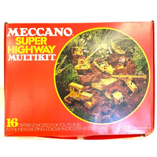 278 - Vintage Meccano Super Highway Multikit, with instructions, stickers, appears to be complete