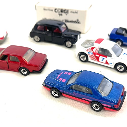 134 - Selection of Corgi and Matchbox cars includes  Dump truck etc, T Bird Turbo Coupe, etc