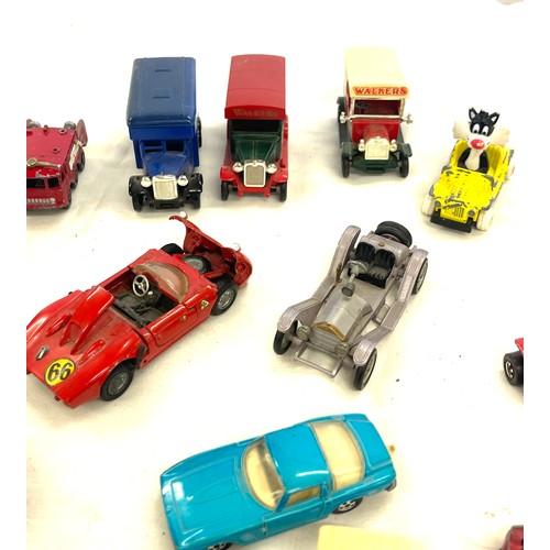 180 - Selection of vintage used toy cars to include Matchbox, Lledo etc