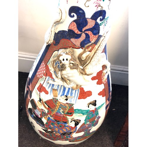 558 - 20th Century Tall Japanese Imari Hand Painted Porcelain Vase measures approx 42ins tall damage as sh... 