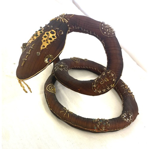 670 - Vintage hand made crafted coiled snake, approximate height 6 inches