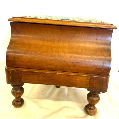 303 - Victorian mahogany commode with tapestry top