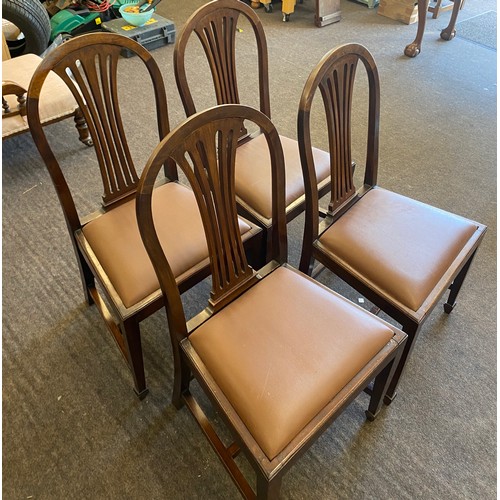 390 - Set 4 mahogany dining chairs