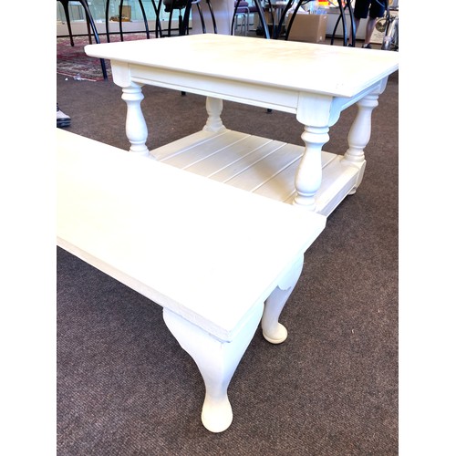 380 - Pine painted shabby chic coffee tables