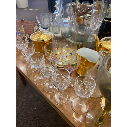 309 - Assortment of glassware, ornaments, cutlery etc