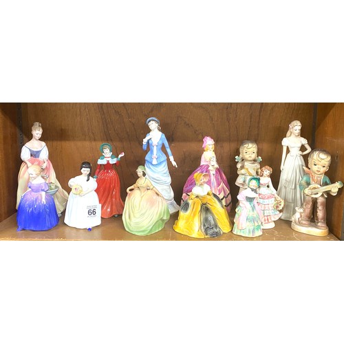 66 - Selection of china dolls, to include Royal Doulton etc