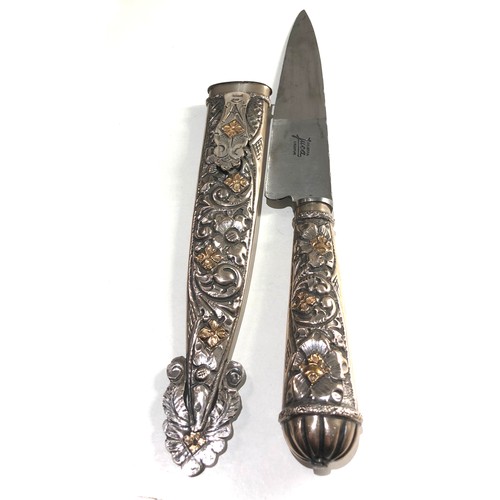 26 - Large Antique Industria Argentina Juca .800 Silver Knife,  this silver Industria Argentina knife and... 