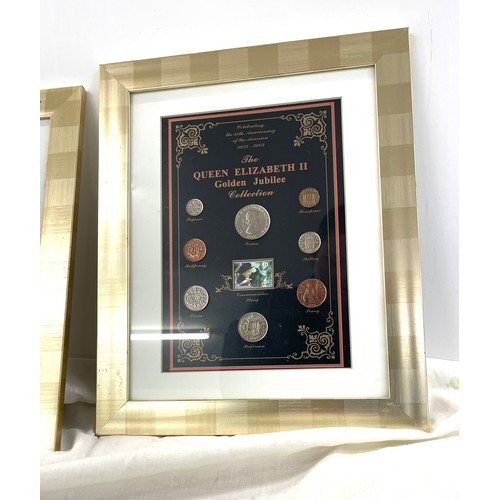 41 - 2 Framed coin sets, a century of 20 British Sport and, The Golden Jubilee collection Queen Elizebeth... 