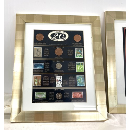 41 - 2 Framed coin sets, a century of 20 British Sport and, The Golden Jubilee collection Queen Elizebeth... 