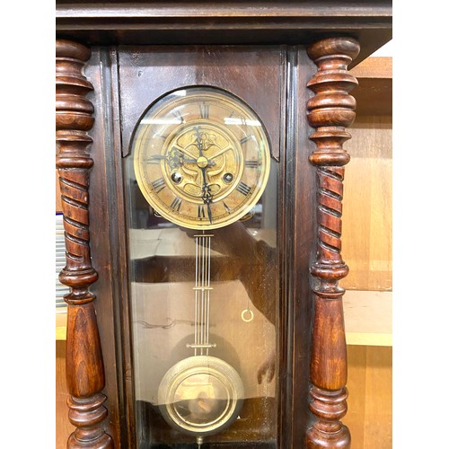 21 - Vienna wall clock with pendulum, untested