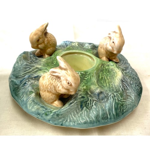 29 - Vintage Sylvac rabbit posy bowl table centre piece 1312, Sylvac Mushroom Vase With Lop Eared Rabbit ... 