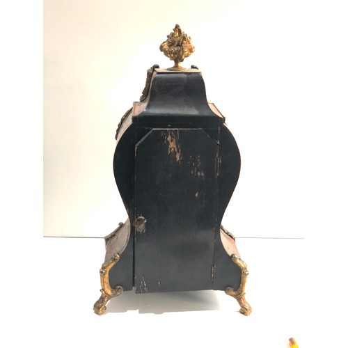 549 - A Fine quality red tortoiseshell and cut brass french Boulle clock by japy Freres & Co  with gilt br... 