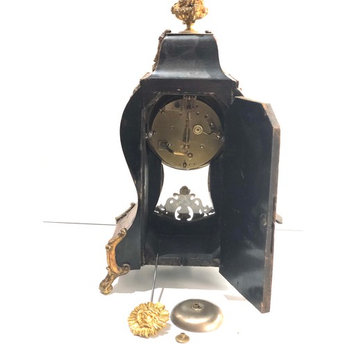 549 - A Fine quality red tortoiseshell and cut brass french Boulle clock by japy Freres & Co  with gilt br... 