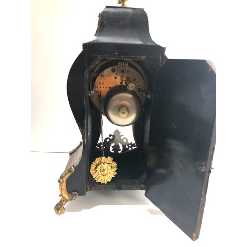 549 - A Fine quality red tortoiseshell and cut brass french Boulle clock by japy Freres & Co  with gilt br... 