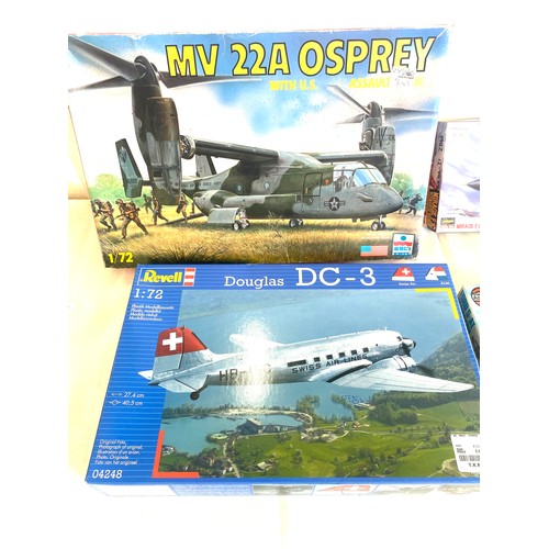 87 - Selection of 4 boxed model air crafts includes,Osprey MV 22A, Mirage F.1C Normadie-Nuemen, Revell Do... 