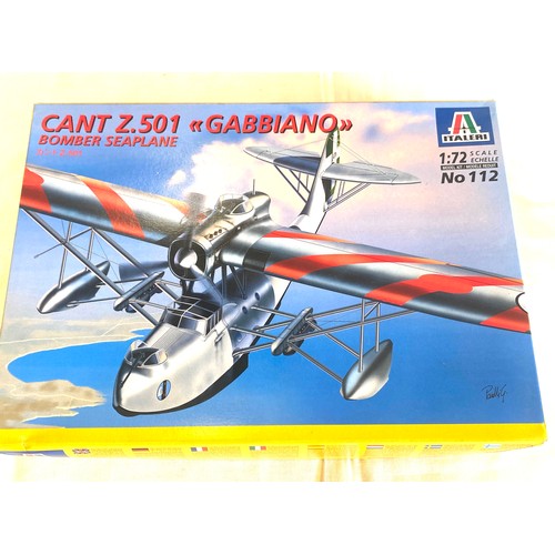 84 - 2 boxed craft models, Revell Mig 21 SPS/MF Fishbed, Italeri Canr z.501 Gabbiano
