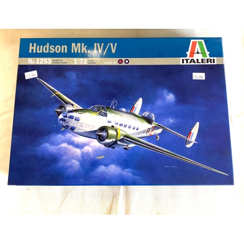 73 - 2 boxed craft models, Dassault Mirgage III 00185, Italeri Hudson Mk.IV/V
