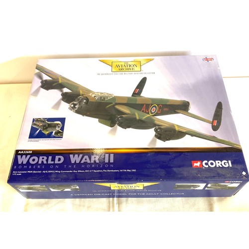105 - Boxed Corgi the aviation archive avro lancaster o/c 617 model  AJ-G ED932