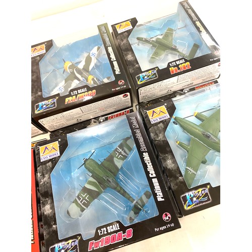 76 - Selection of 6 Easy Models WWII Aircraft series models includes, P-39, F2a/m339 etc