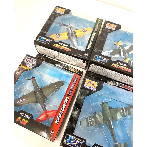 76 - Selection of 6 Easy Models WWII Aircraft series models includes, P-39, F2a/m339 etc