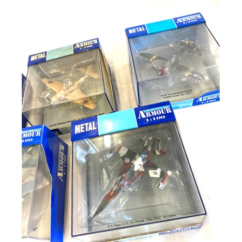 67 - 5 Armour metal air craft models includes, Ju 87 Stuka,  P-47 Thunderbolt, F-21 Lion, f-5 Tiger U.S
