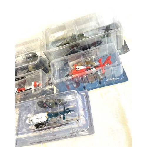 79 - Selection of 5 Amercom Helicopter models includes, Boeing AH-64D, Boeing AH-64a, Eurocopter HH-65c D... 
