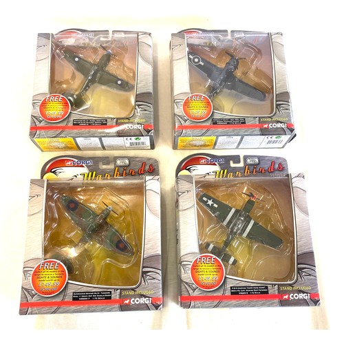 91 - 5 Boxed Corgi Warbirds series 2 aircraft models includes Kittyhawk Mk IV, P-51D Mustang, Corsair F M... 