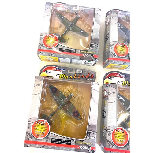 91 - 5 Boxed Corgi Warbirds series 2 aircraft models includes Kittyhawk Mk IV, P-51D Mustang, Corsair F M... 