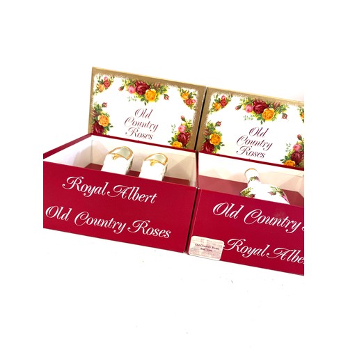 39 - 3 Boxed Royal Albert Old Country Roses pottery pieces includes vases etc