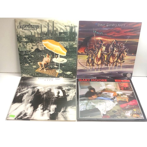 581 - 4 vintage lps includes Gary moore fleetwood mac supertramp and the baker gurvitz army