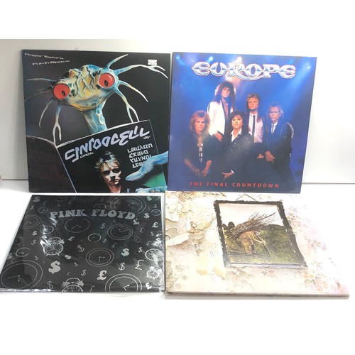 584 - 4 vintage lps includes Led Zeppelin pink floyd roger Taylors fun in space and europe