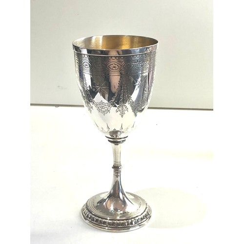 31 - Victorian silver goblet measures height 18.5cm weight 202g Birmingham silver hallmarks