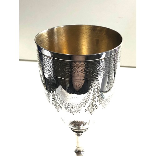 31 - Victorian silver goblet measures height 18.5cm weight 202g Birmingham silver hallmarks