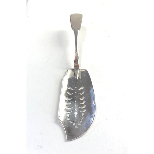 34 - Antique scottish Aberdeen silver fish slice measures approx 29cm by 6.6cm wide Aberdeen silver hallm... 