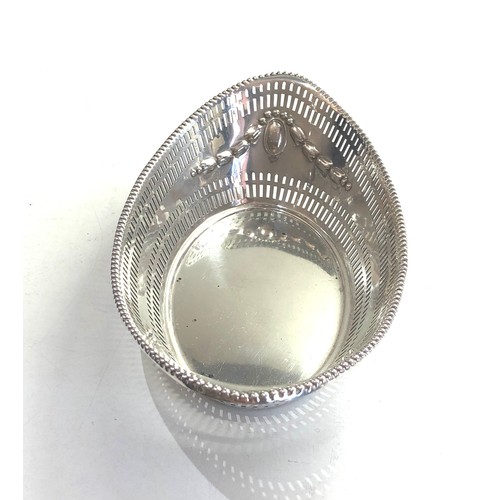 35 - Antique pierced silver oval sweet dish by James Dixon Sheffield silver hallmarks measures approx 18.... 