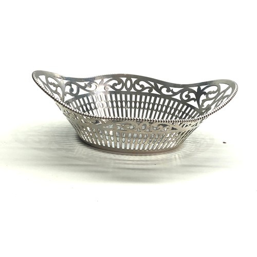 39 - Antique pierced dutch silver sweet dish measures approx 16cm by 11cm weight dutch silver hallmarks