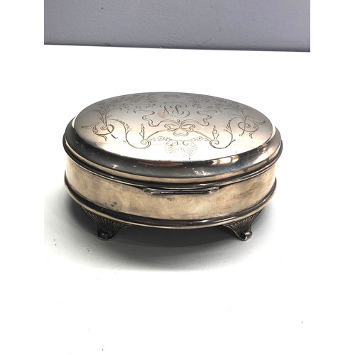 3 - Large antique silver jewellery box Birmingham silver hallmarks measures approx 14.5 cm by 10.5cm hei... 